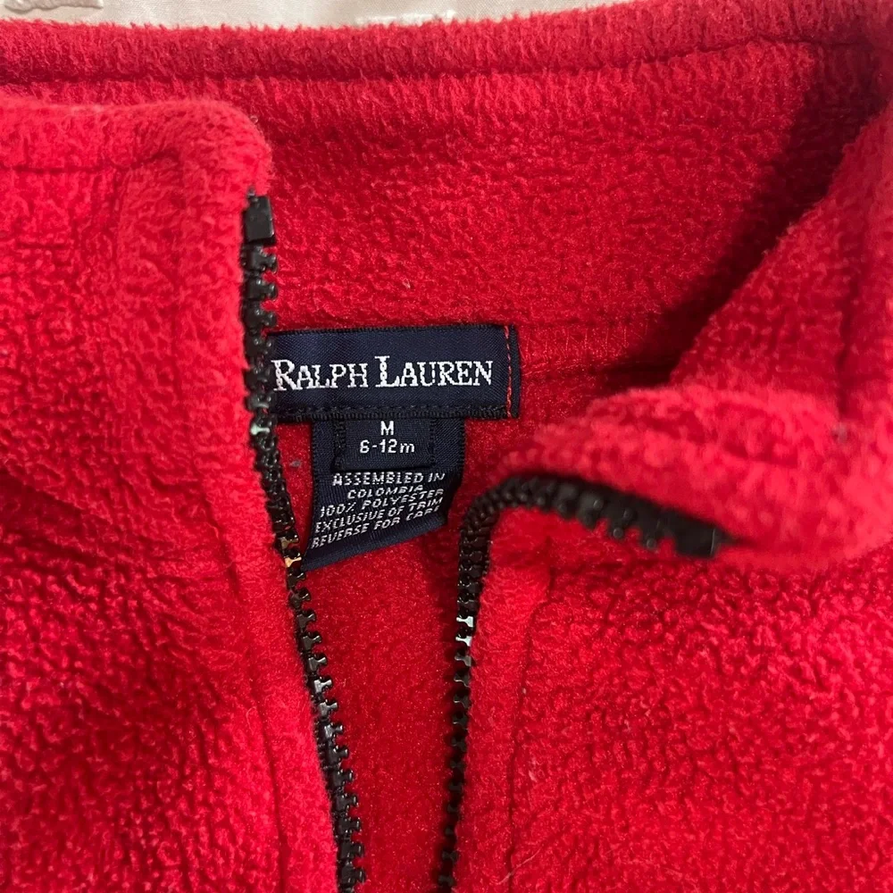 Red Fleece Jacket with Logo